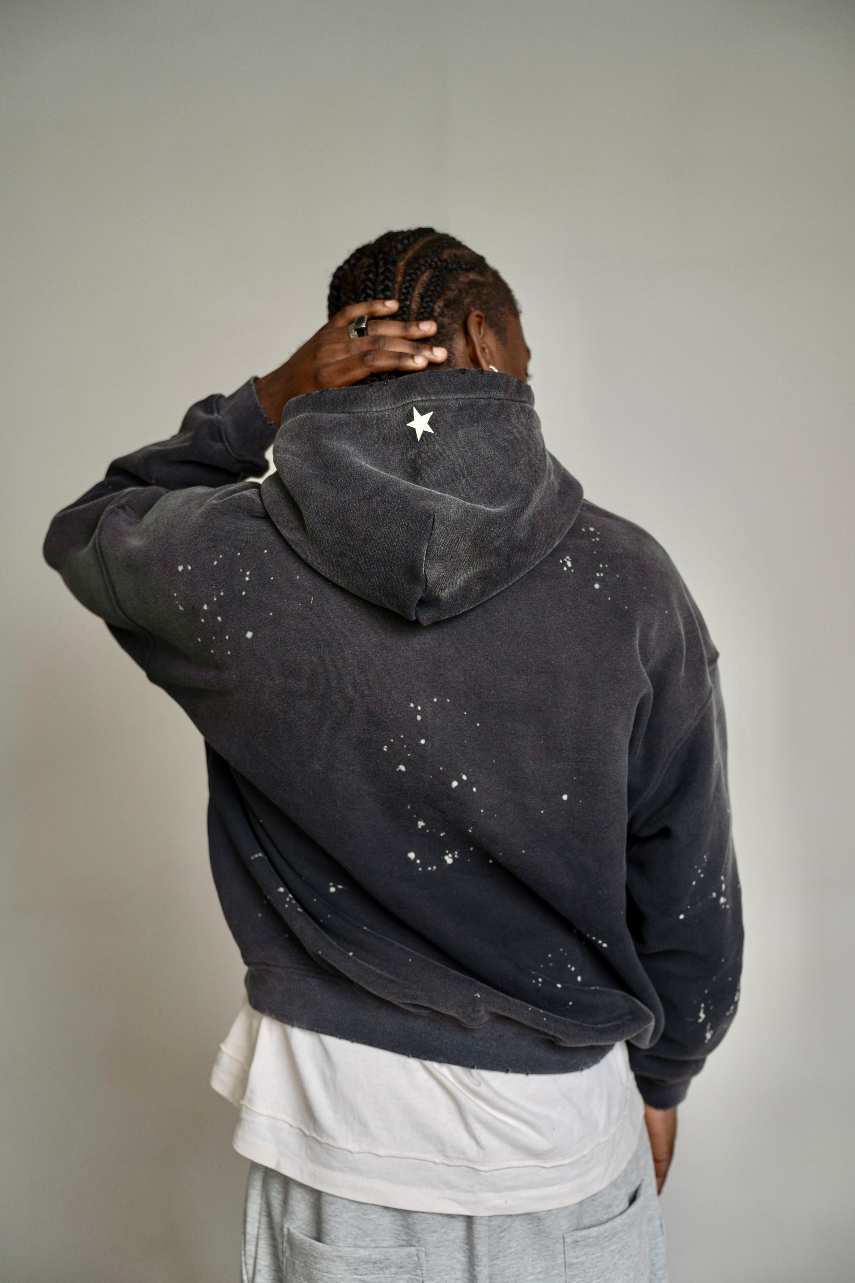 CACTUS STAR HOODIE (Dusk black)