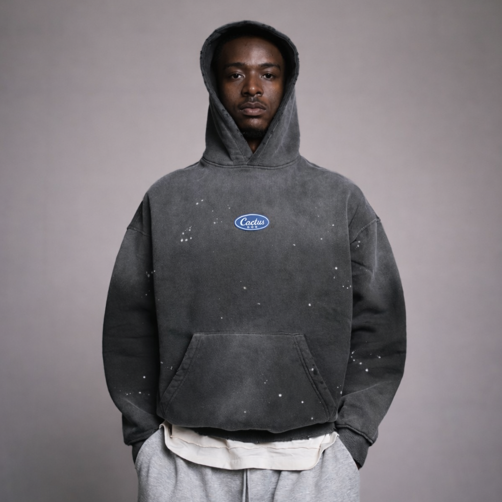 CACTUS STAR HOODIE (Dusk black)