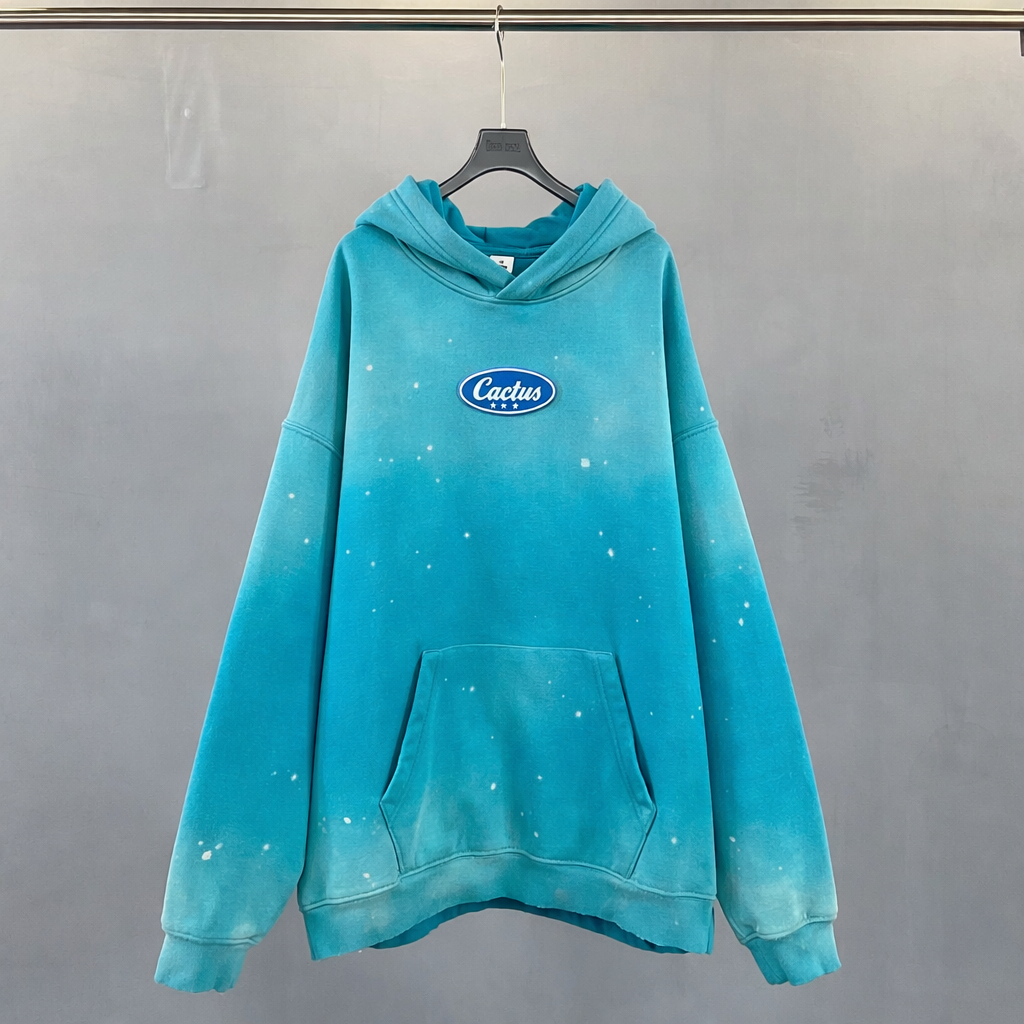CACTUS STAR HOODIE (Coral Blue)