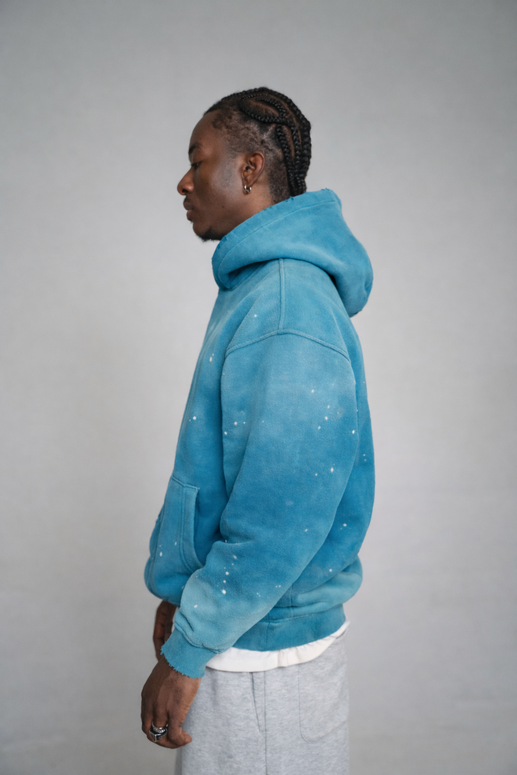 CACTUS STAR HOODIE (Coral Blue)