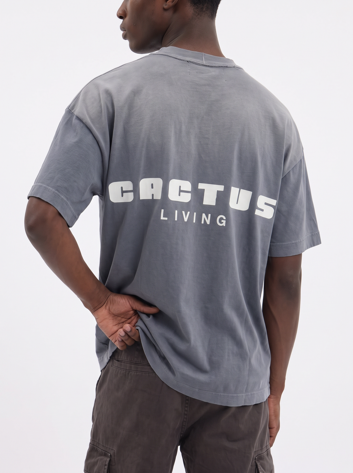 Cactus 24/7 Living Tee - 001 (Metal Dark Grey) Organic cotton